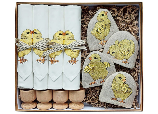 Luxury Embroidered Little Chick Gift Set
