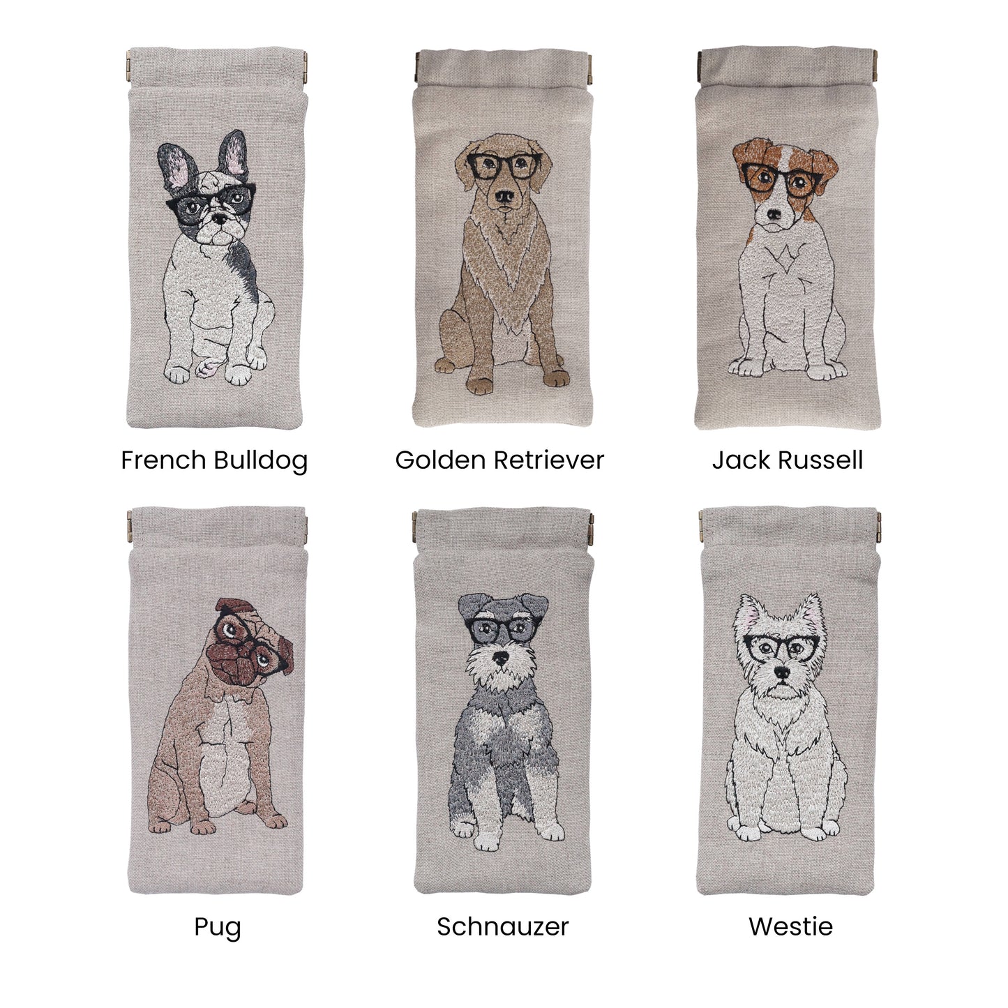 Dog Glasses Case - Twelve Breeds Available