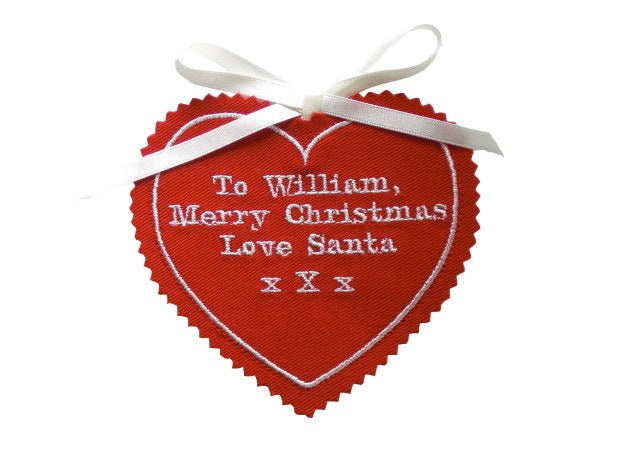 Personalised Gift Tag from Santa in Red by Kate Sproston Design