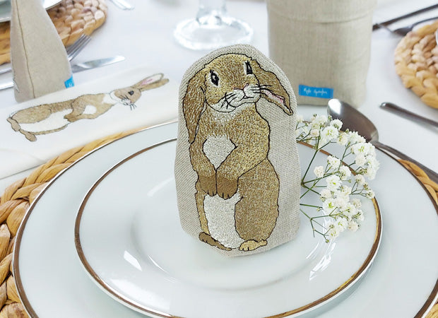 Luxury Embroidered Rabbit Gift Set