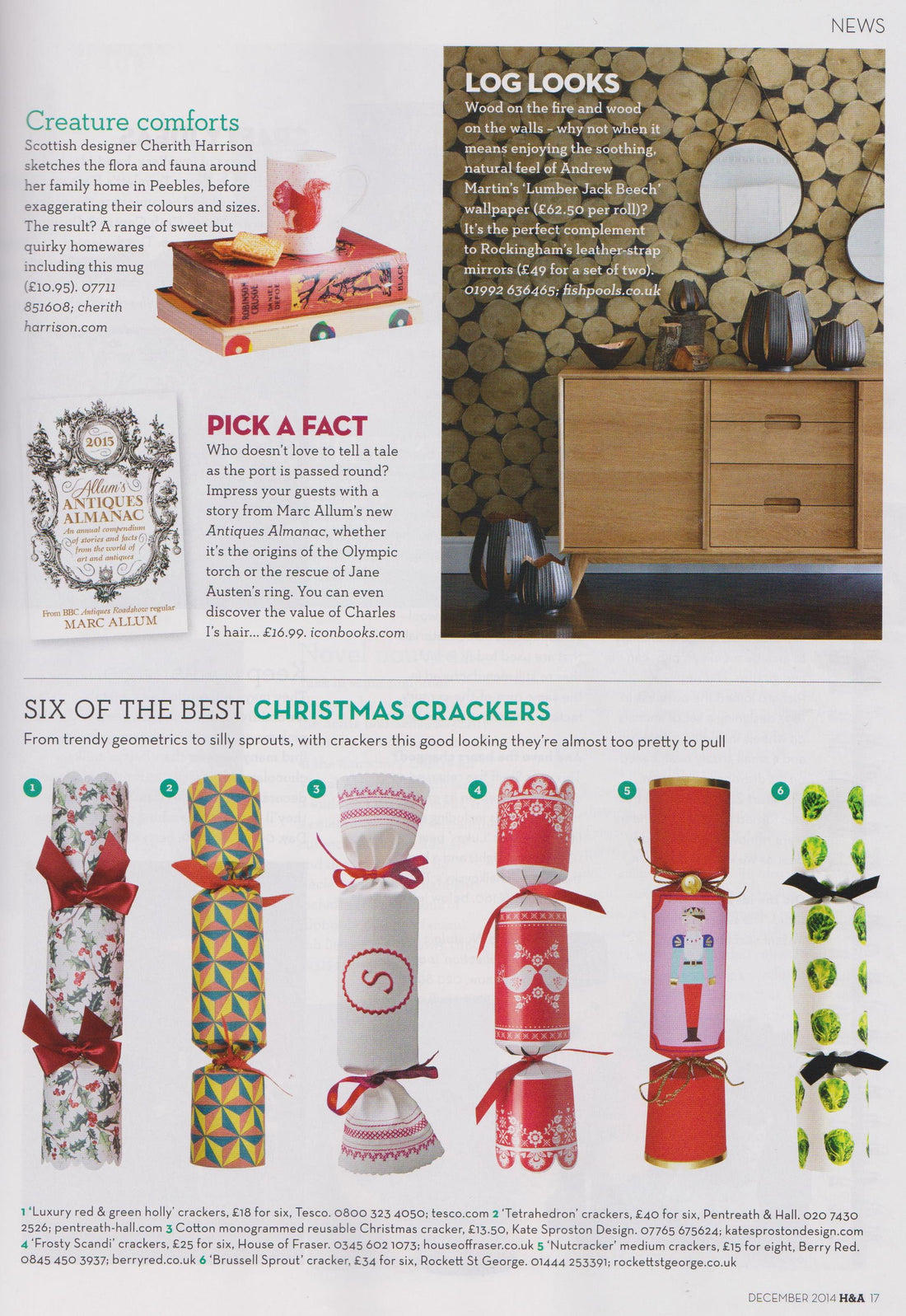 Homes & Antiques Magazine December 2014
