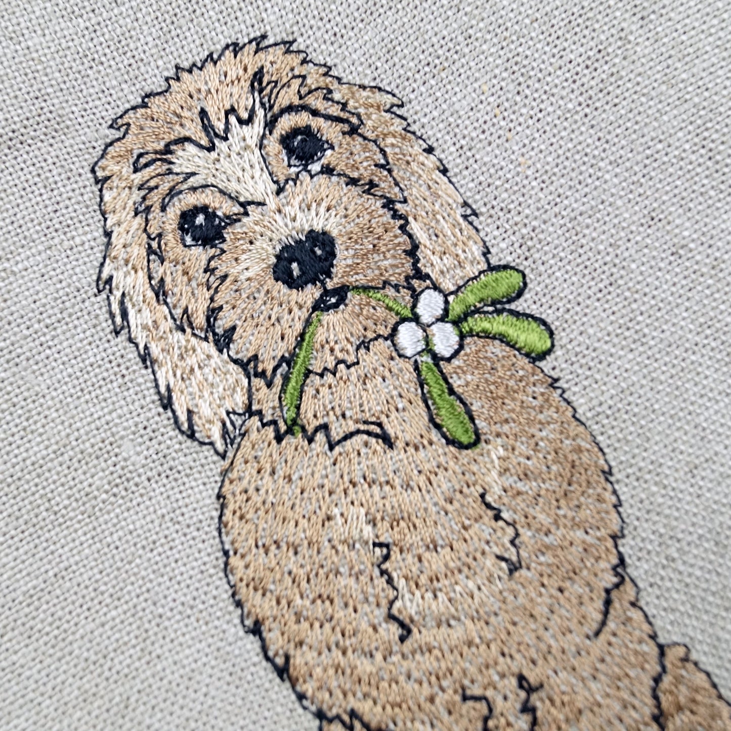Embroidered Dog Christmas Stocking