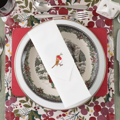 Embroidered Mr & Mrs Robin Napkins - Set of Two
