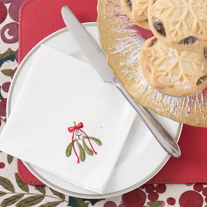Embroidered Woodland Cocktail Napkins