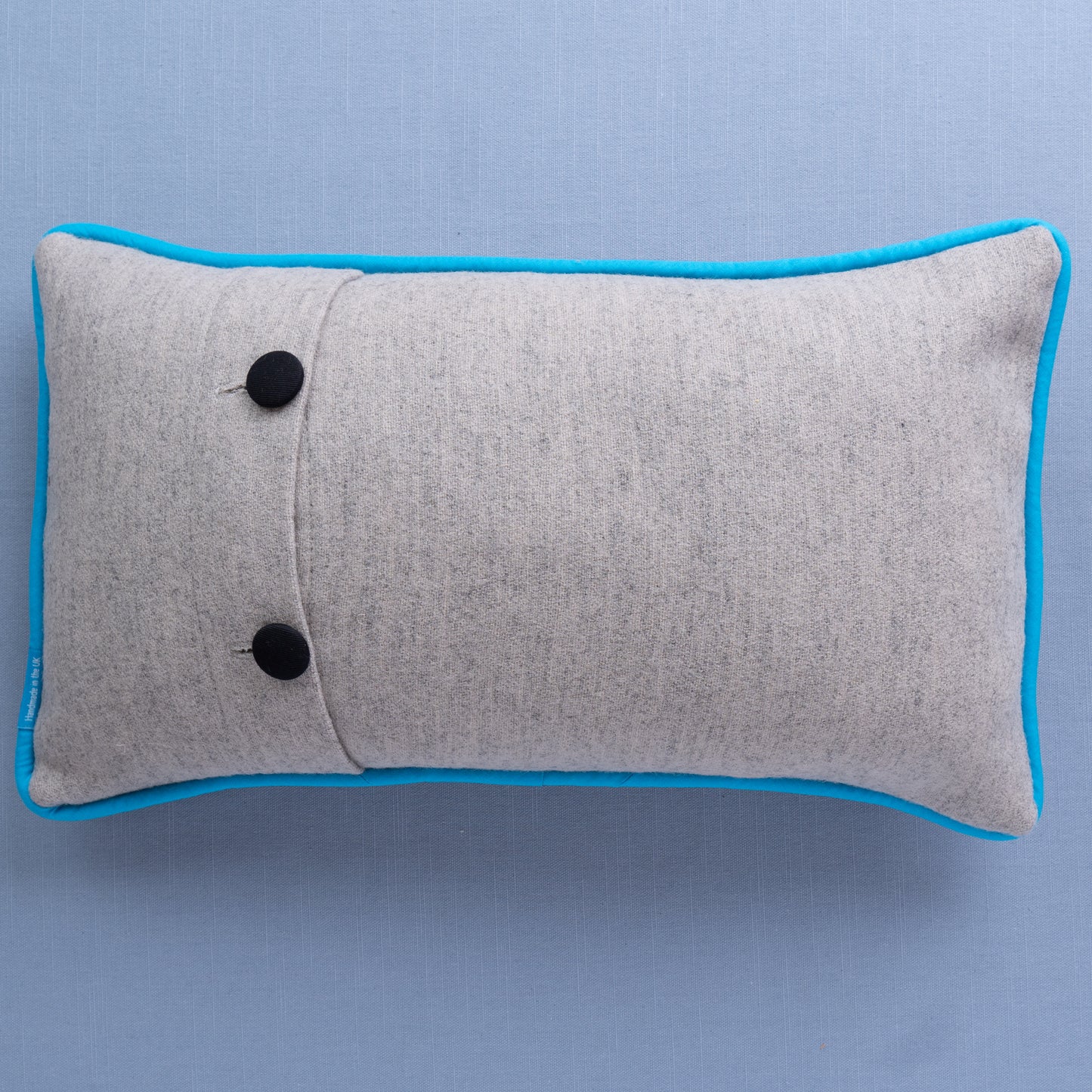 Sample - Couples Initials Cushion - Colour Flash Piping - Turquoise K&E