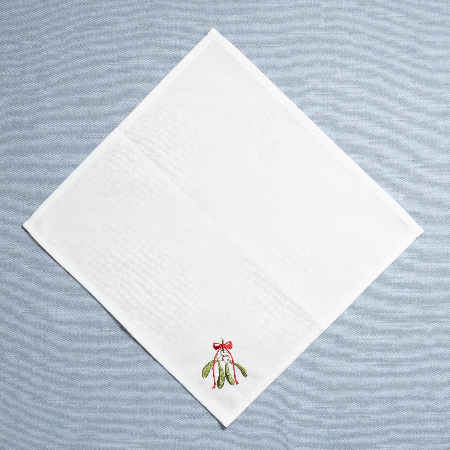 Second - Set of Four Embroidered Organic Cotton Woodland Cocktail Napkins