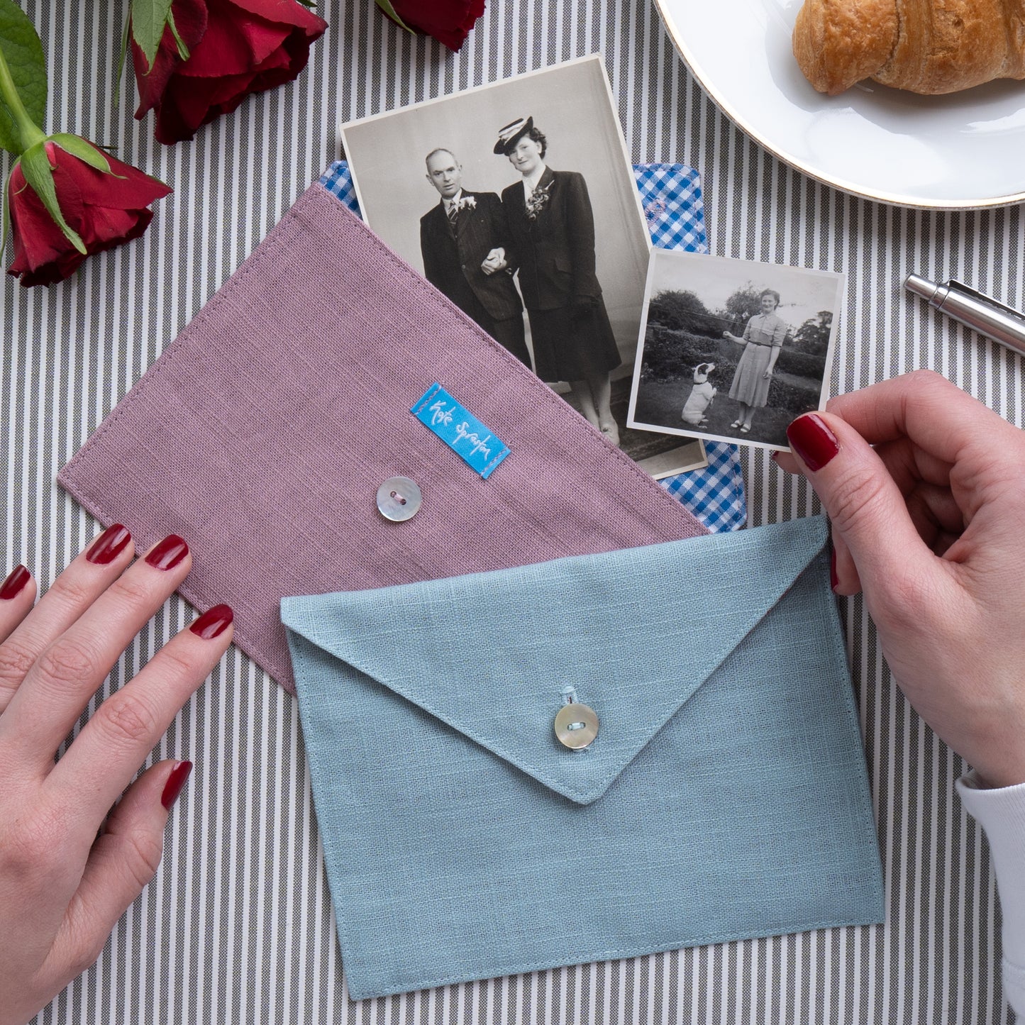 Valentine's Personalised Embroidered Keepsake Envelope