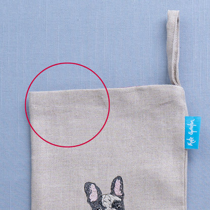 Second - Embroidered Dog Christmas Stocking - French Bulldog Large