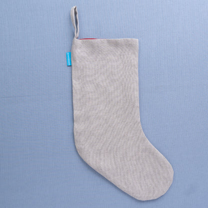 Second - Embroidered Dog Christmas Stocking - French Bulldog Large