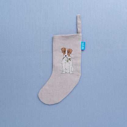 Second - Embroidered Dog Christmas Stocking - Jack Russell Mini