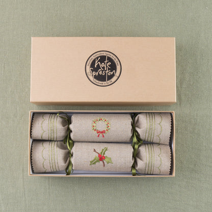 Second - Dark Linen Woodland Reusable Christmas Crackers