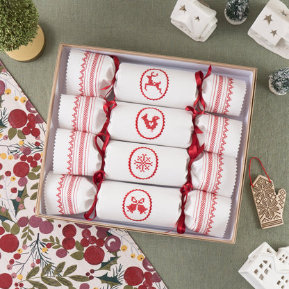 Scandi Cross Stitch Reusable Christmas Cracker