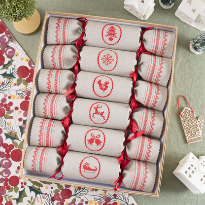 Scandi Cross Stitch Reusable Christmas Cracker