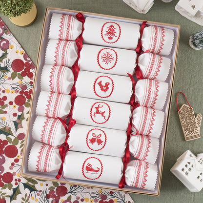 Scandi Cross Stitch Reusable Christmas Cracker