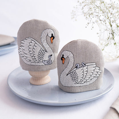 Luxury Embroidered Swan Tableware Gift Set