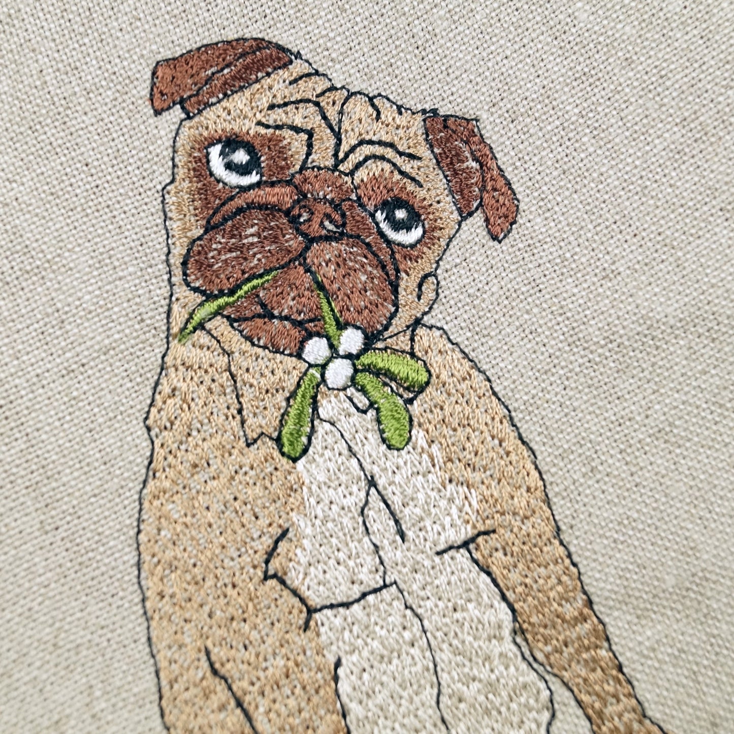 Embroidered Dog Christmas Stocking