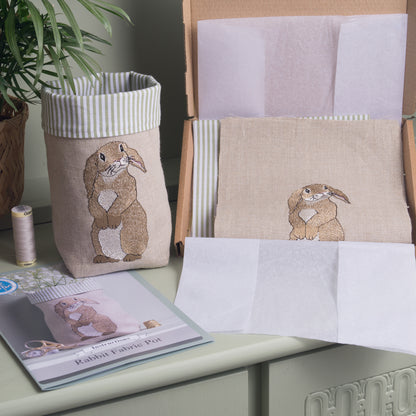 Make Your Own Rabbit Fabric Pot Sewing Kit
