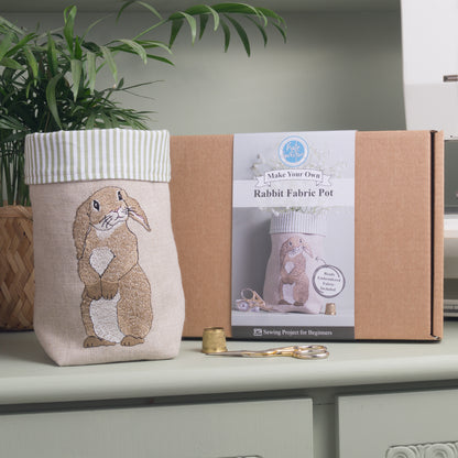 Make Your Own Rabbit Fabric Pot Sewing Kit