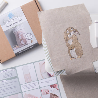 Make Your Own Rabbit Fabric Pot Sewing Kit