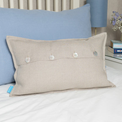 Embroidered Swan Family Cushion