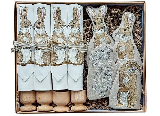 Luxury Embroidered Rabbit Gift Set