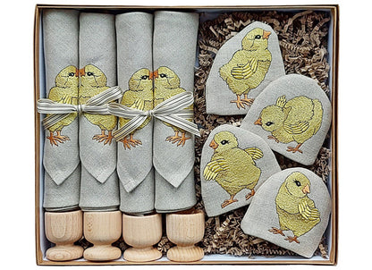 Luxury Embroidered Little Chick Gift Set