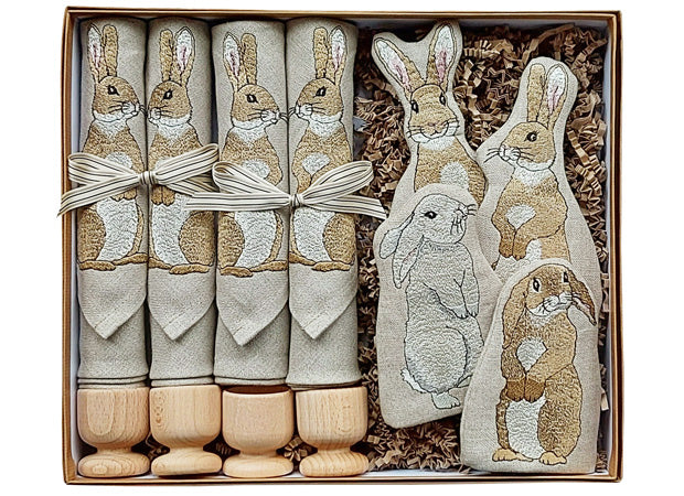 Luxury Embroidered Rabbit Gift Set