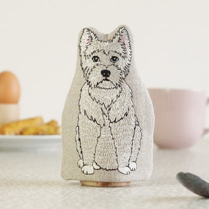 Embroidered Dog Egg Cosy - Twelve Breeds Available