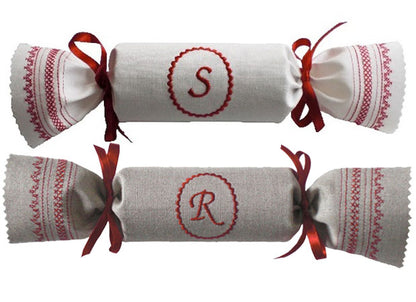 Monogrammed Reusable Christmas Cracker by Kate Sproston Design