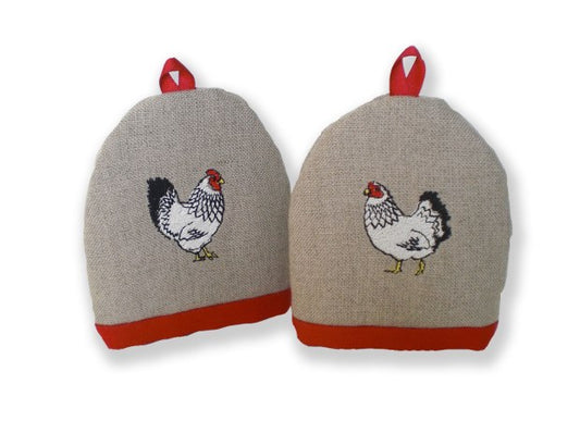 Mr &amp; Mrs Chicken Egg Cosies by Kate Sproston Design