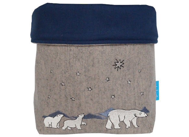 Polar Bear Fabric Basket by Kate Sproston Design