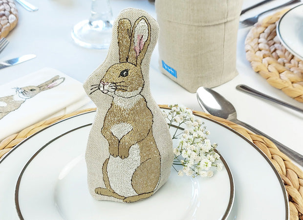 Embroidered Rabbit Egg Cosy Lifestyle Shot by Kate Sproston Design