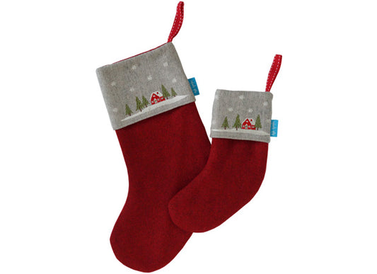 Winter Lodge Christmas Stockings by Kate Sproston Design